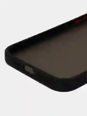 Черный чехол на iPhone 12 Pro Max / Айфон 12 Про Макс пластиковый, матовый, с цветными кнопками