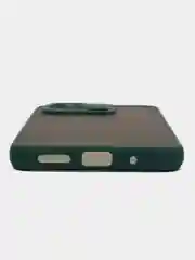 Тёмно-зелёный чехол Xiaomi Redmi 10C / Poco C40, Поко С40, пластиковый, матовый, с цветными кнопками