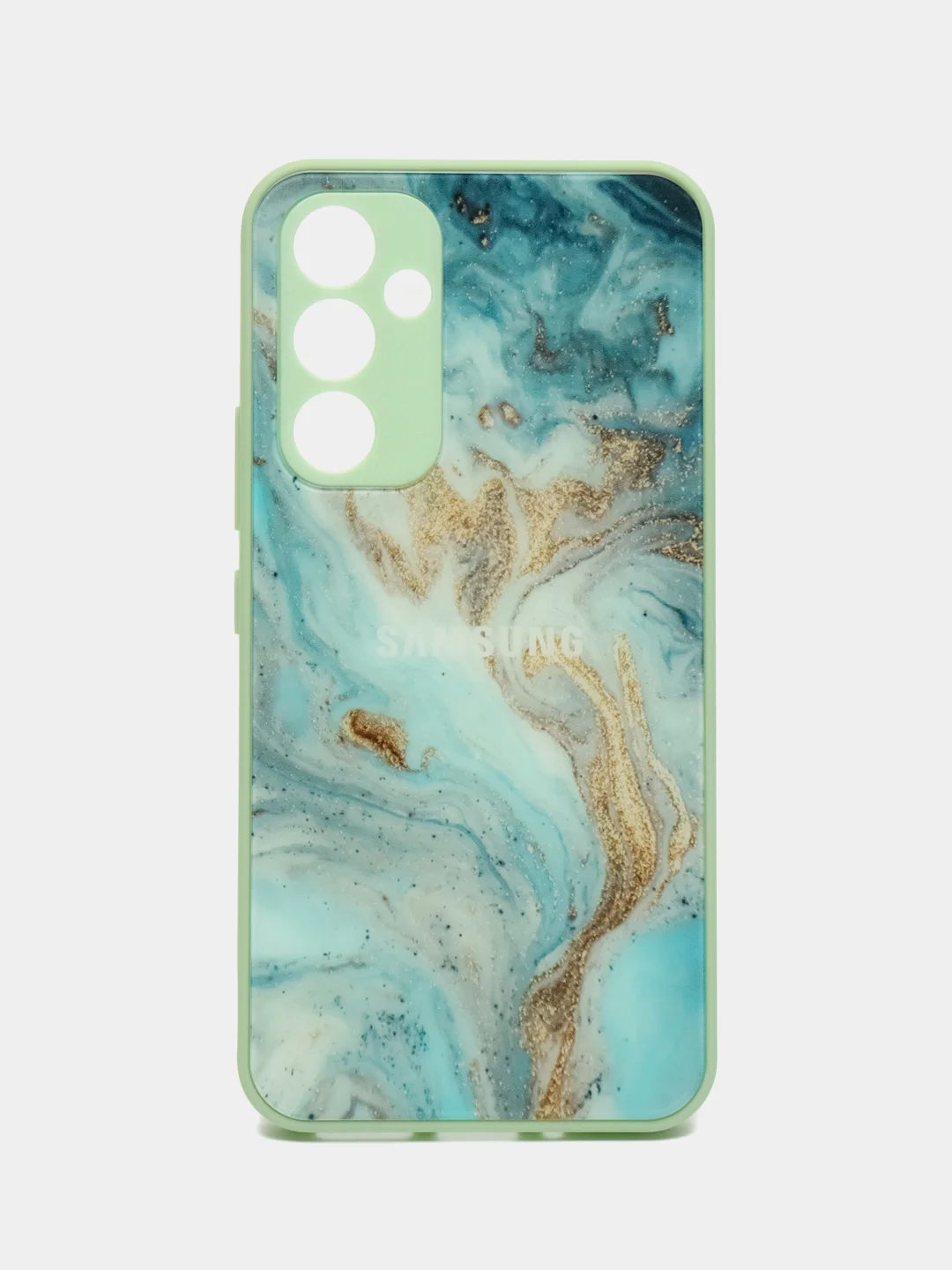 Бирюзовый чехол для Samsung Galaxy A54 (Самсунг Галакси А54), пластиковый, глянцевый