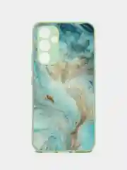 Бирюзовый чехол для Samsung Galaxy A54 (Самсунг Галакси А54), пластиковый, глянцевый