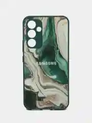 Зеленый чехол для Samsung Galaxy A54 (Самсунг Галакси А54), пластиковый, глянцевый