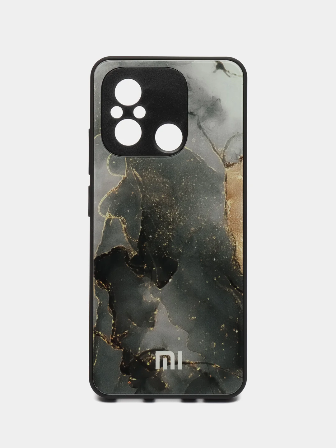 Серый чехол для Xiaomi Redmi 12C (Сяоми Редми 12С), пластиковый, глянцевый
