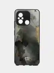 Серый чехол для Xiaomi Redmi 12C (Сяоми Редми 12С), пластиковый, глянцевый