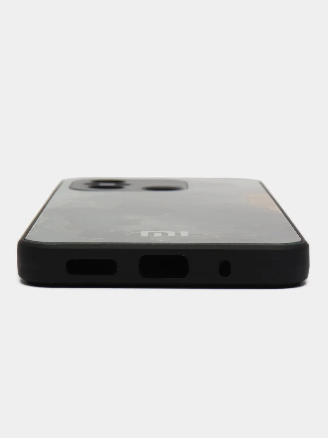 Серый чехол для Xiaomi Redmi 12C (Сяоми Редми 12С), пластиковый, глянцевый