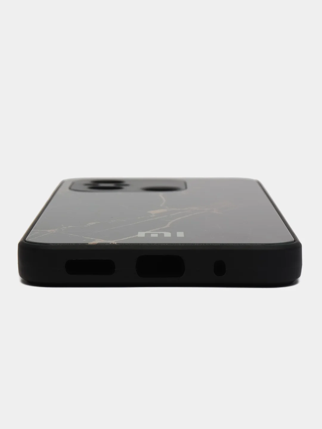 Черный чехол для Xiaomi Redmi 12C (Сяоми Редми 12С), пластиковый, глянцевый