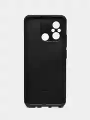 Черный чехол для Xiaomi Redmi 12C (Сяоми Редми 12С), пластиковый, глянцевый