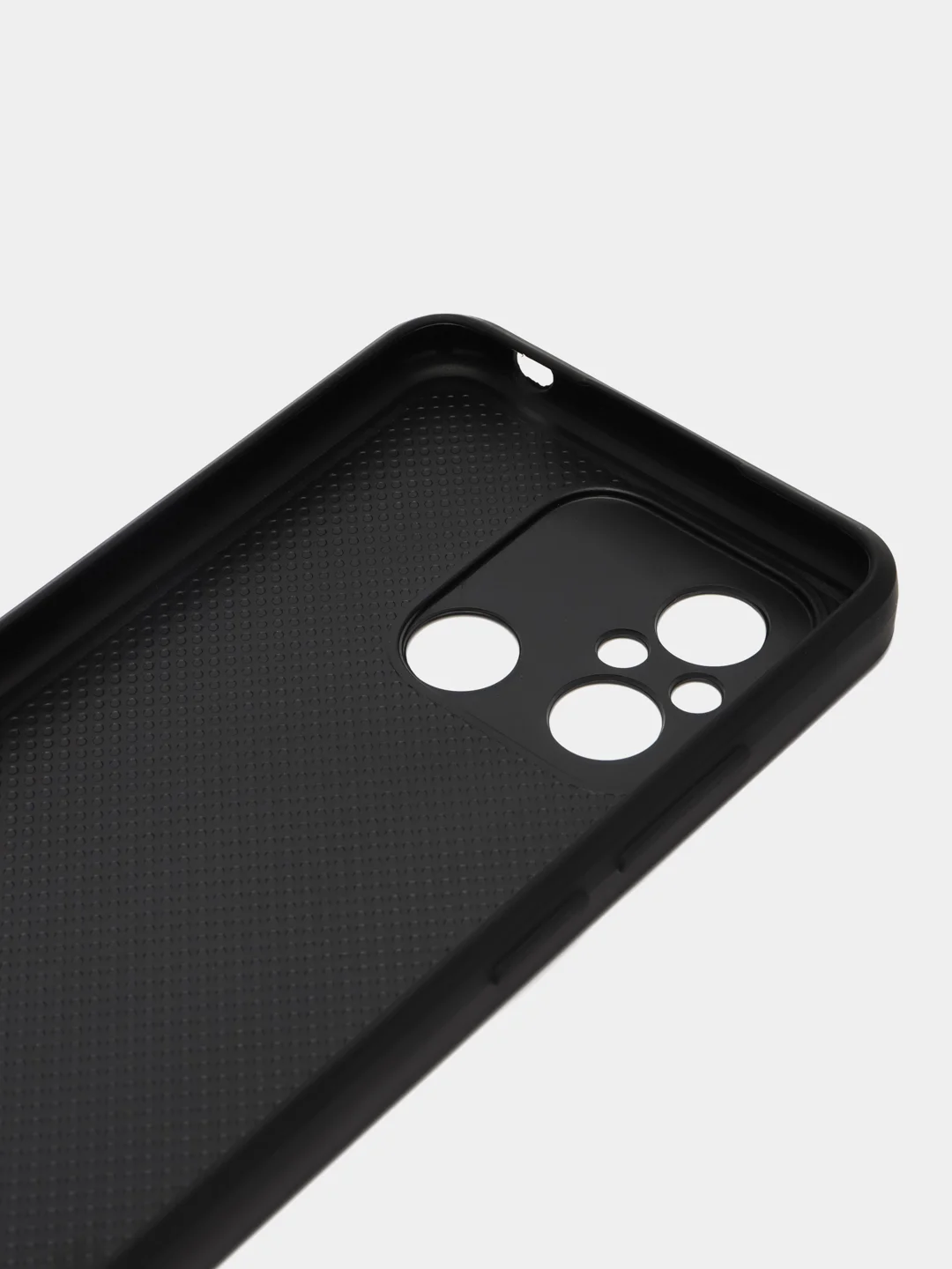Черный чехол для Xiaomi Redmi 12C (Сяоми Редми 12С), пластиковый, глянцевый