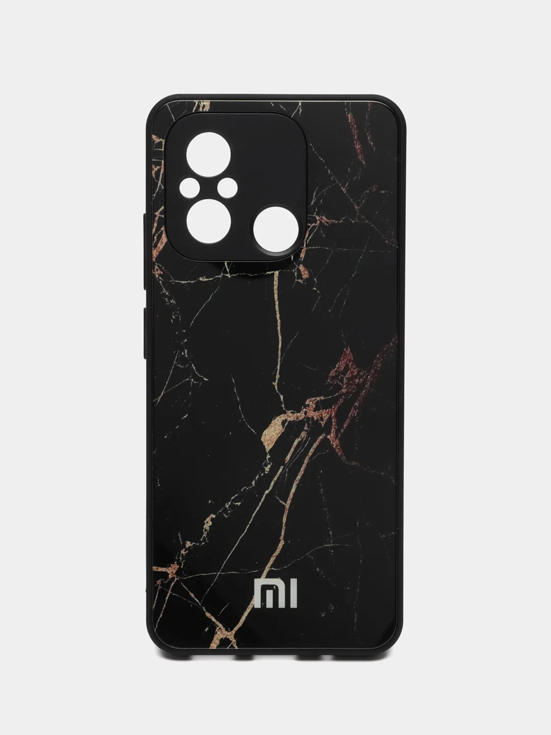 Черный чехол для Xiaomi Redmi 12C (Сяоми Редми 12С), пластиковый, глянцевый