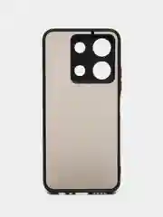 Черный чехол Infinix Note 30i (Инфиникс Нот 30Ай), пластиковый, матовый, с цветными кнопками