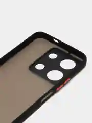 Черный чехол Infinix Note 30i (Инфиникс Нот 30Ай), пластиковый, матовый, с цветными кнопками
