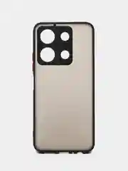 Черный чехол Infinix Note 30i (Инфиникс Нот 30Ай), пластиковый, матовый, с цветными кнопками