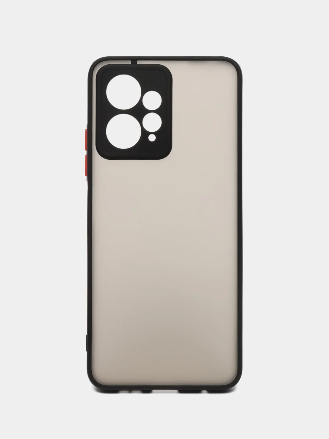 Черный чехол Xiaomi Redmi Note 12 4G / Редми Нот 12 4Г пластиковый, матовый, с цветными кнопками