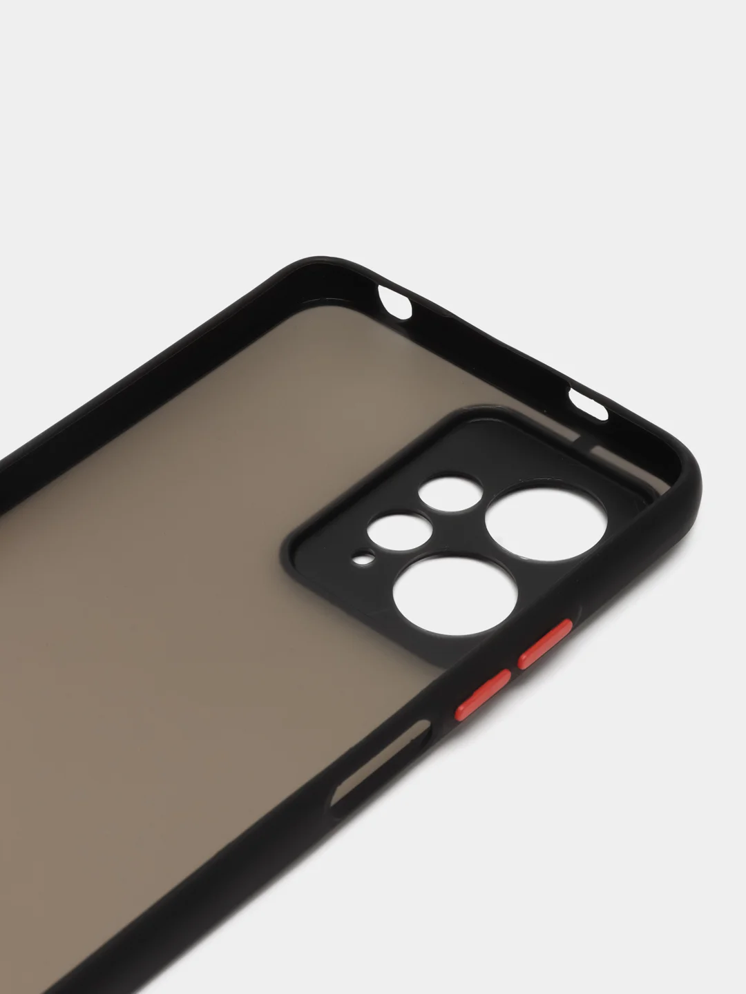 Черный чехол Xiaomi Redmi Note 12 4G / Редми Нот 12 4Г пластиковый, матовый, с цветными кнопками
