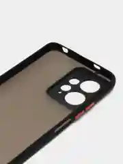 Черный чехол Xiaomi Redmi Note 12 4G / Редми Нот 12 4Г пластиковый, матовый, с цветными кнопками