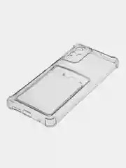Прозрачный чехол для Xiaomi Redmi Note 12S (Сяоми Редми Нот 12С), с карманом для карт, прозрачный