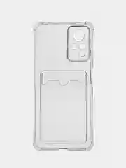 Прозрачный чехол для Xiaomi Redmi Note 12S (Сяоми Редми Нот 12С), с карманом для карт, прозрачный