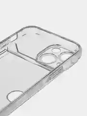 Прозрачный чехол iPhone 15/14/13/12/11/Pro/Max/Mini/Plus/X/Xr/XS/7/8+ с карманом для карт, прозрачный