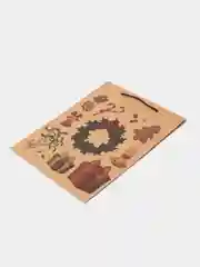 Песочный хаки крафт пакет подарочный Новогодний
