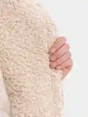 Слоновая кость шуба женская тедди, из искусственного меха