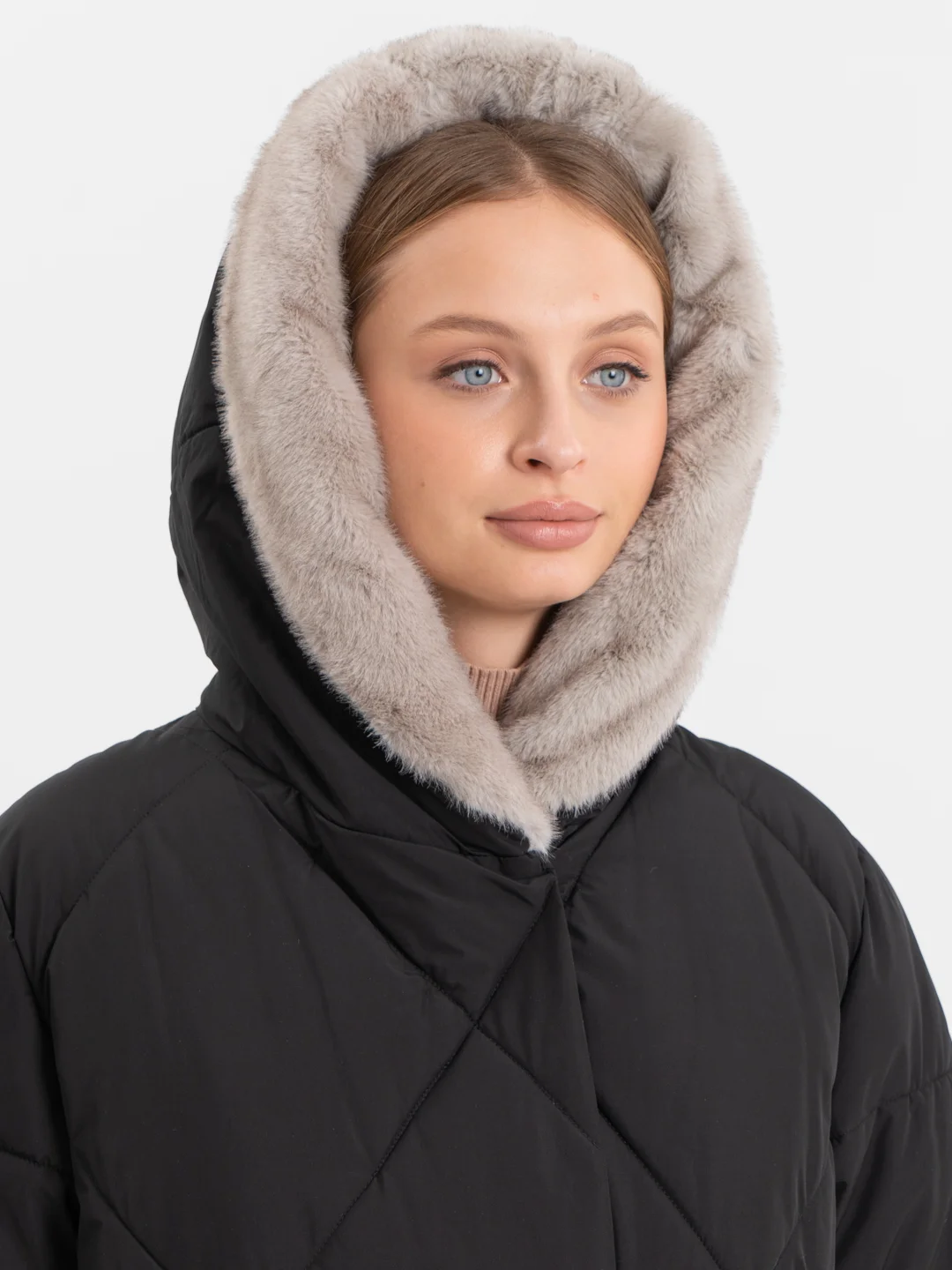 Угольный зимняя куртка, женская
