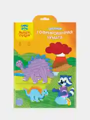 Цветная бумага Мульти-Пульти, А4, гофрированная, 8 листов, 8 цветов