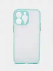 Бирюзовый чехол iPhone 14 Pro Max (Айфон 14 Про Макс), пластиковый, матовый, с цветными кнопками