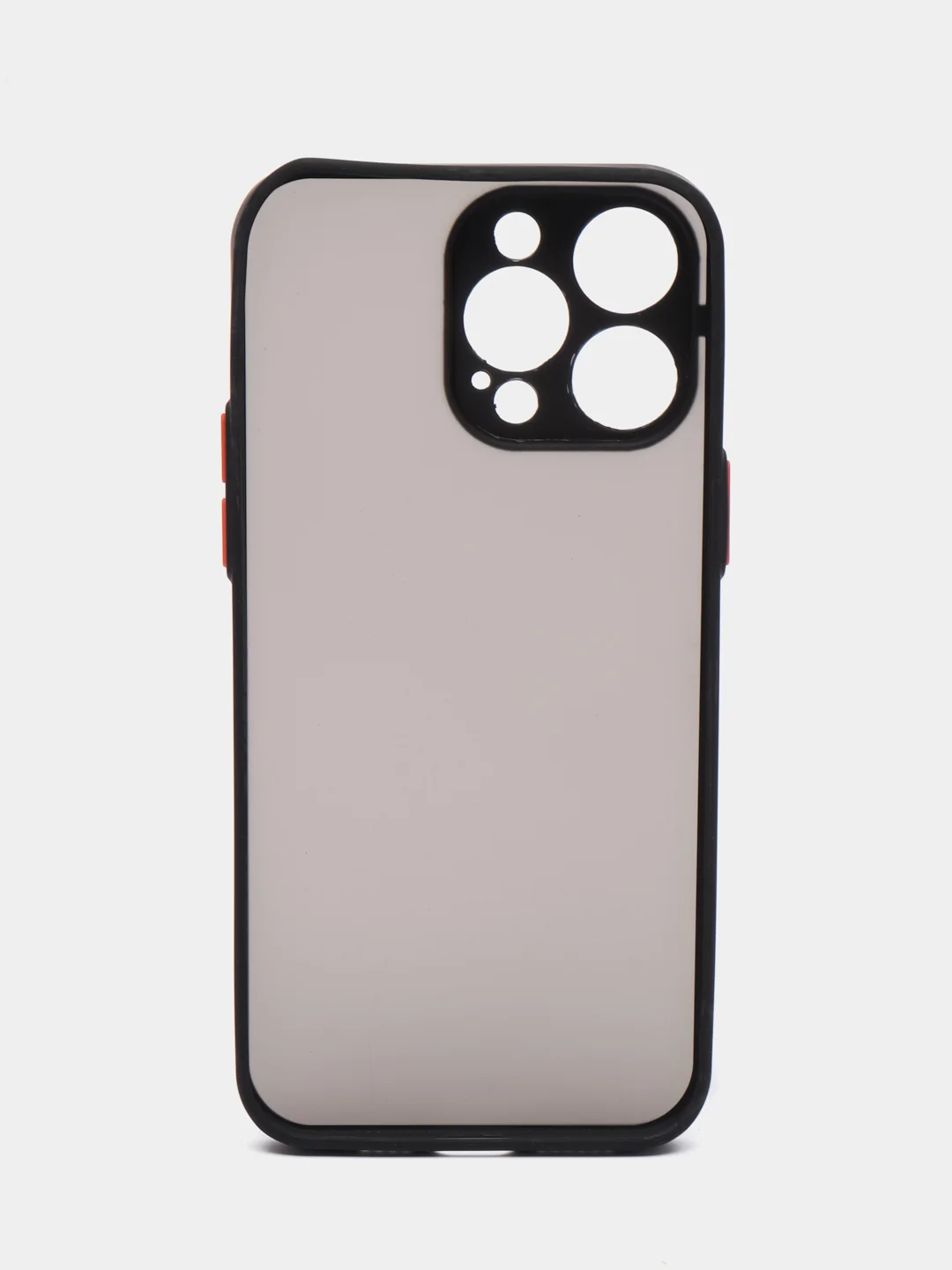 Темно-синий чехол iPhone 14 Pro Max (Айфон 14 Про Макс), пластиковый, матовый, с цветными кнопками