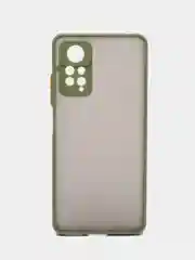 Лесной зеленый чехол Xiaomi Redmi Note 11 Pro / Redmi Note 12 пластиковый матовый цветными кнопками