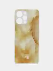 Желтый чехол для Xiaomi Redmi 12 (Сяоми Редми 12), пластиковый, глянцевый