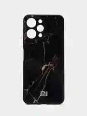 Черный чехол для Xiaomi Redmi 12 (Сяоми Редми 12), пластиковый, глянцевый