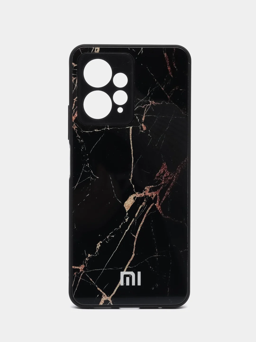 Черный чехол для Xiaomi Redmi Note 12 4G (Редми Нот 12 4Г), пластиковый, глянцевый