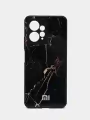 Черный чехол для Xiaomi Redmi Note 12 4G (Редми Нот 12 4Г), пластиковый, глянцевый