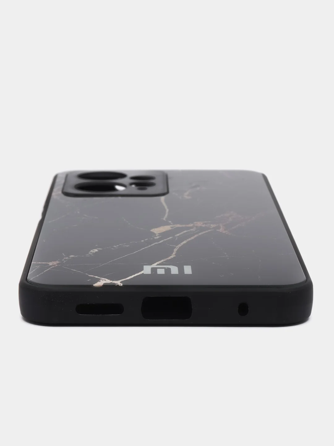 Серый чехол для Xiaomi Redmi Note 12 4G (Редми Нот 12 4Г), пластиковый, глянцевый