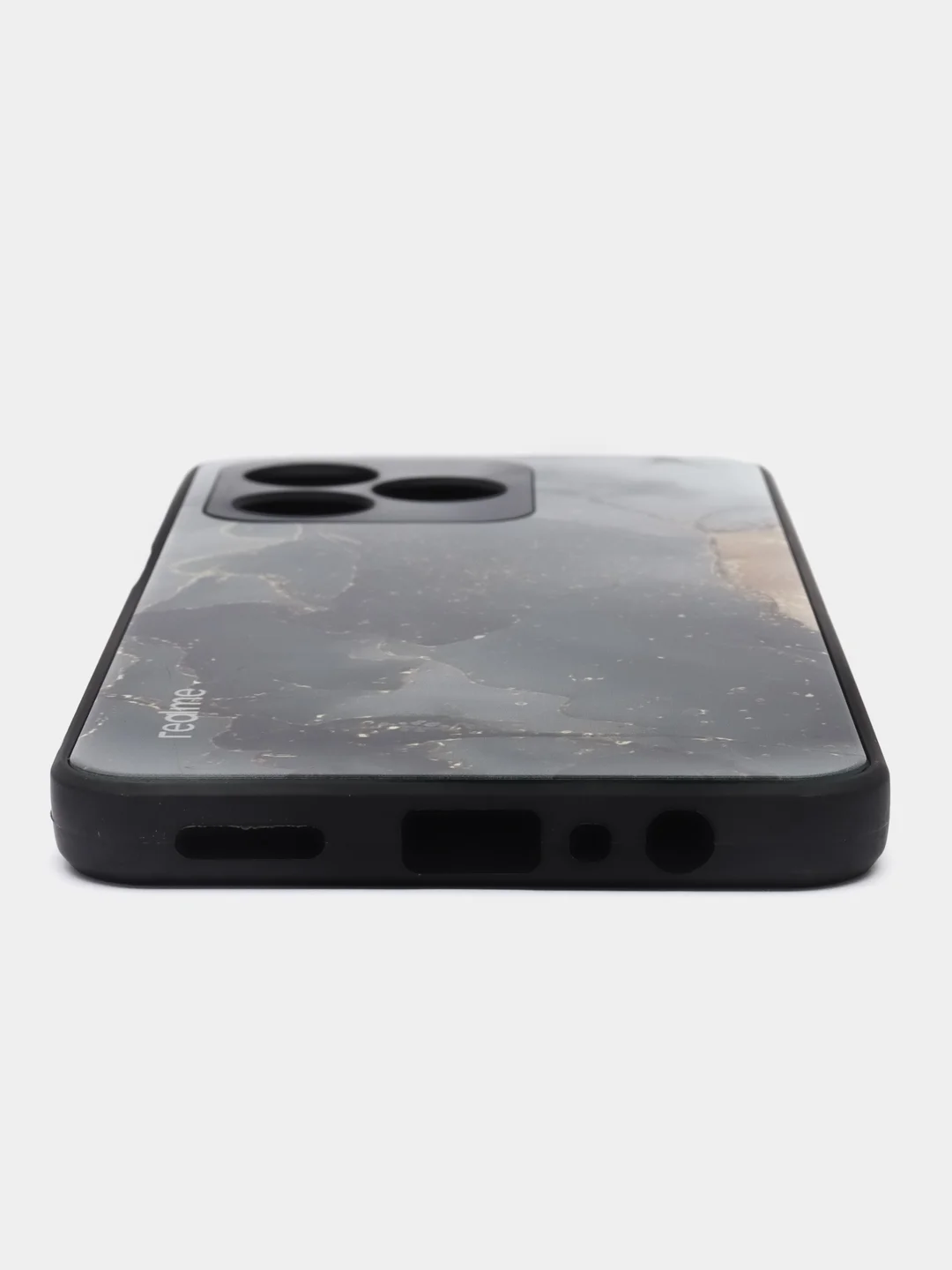 Серый чехол для Realme C51 / C53 / Реалми С51 / С53 / Realme Note 50 пластиковый, глянцевый