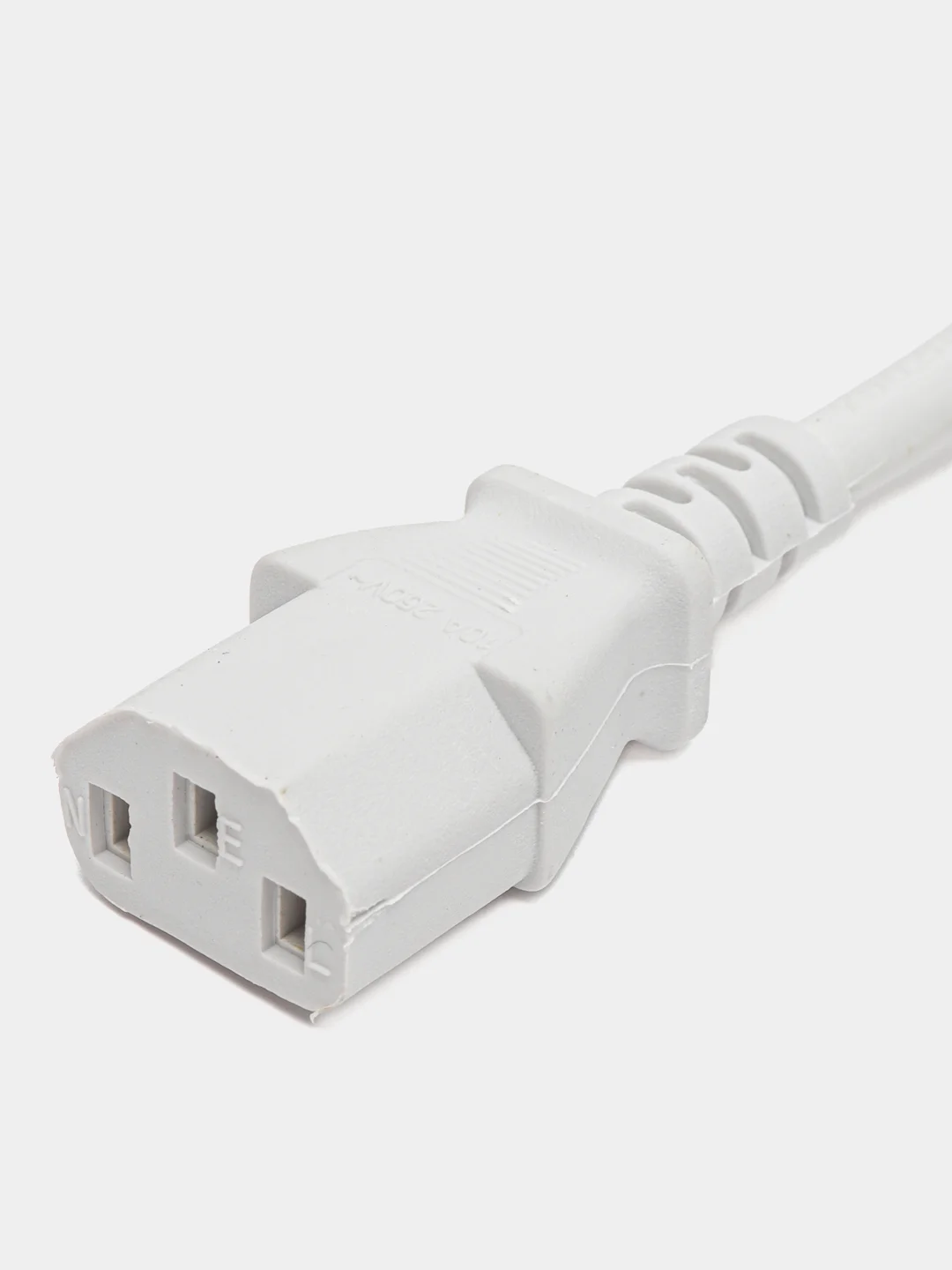 Белый сетевой шнур SCZ, вилка угловая CEE7/7 - гнездо прямое IEC C13, 1,8 м