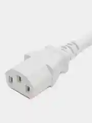 Белый сетевой шнур SCZ, вилка угловая CEE7/7 - гнездо прямое IEC C13, 1,8 м