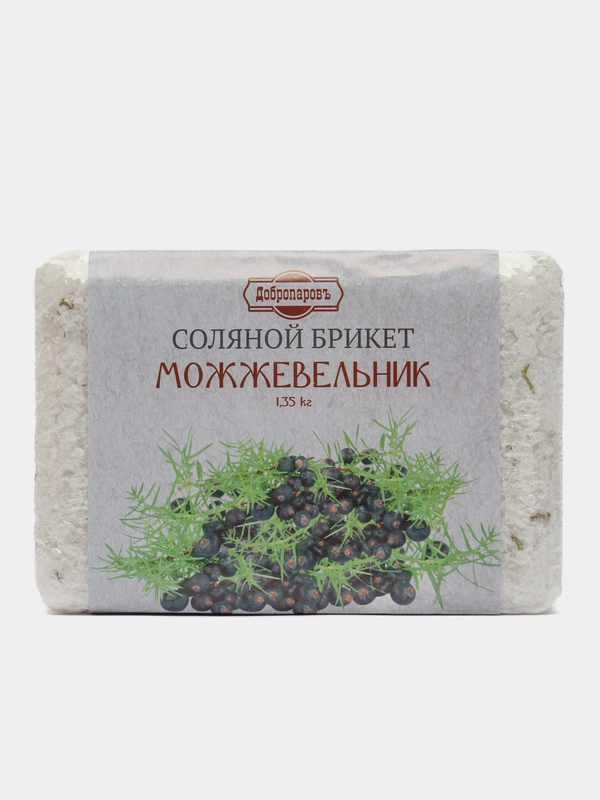Соляной брикет для бани, противопростудный, эвкалипт, лимон, пихта, можжевельник, 1.35 кг