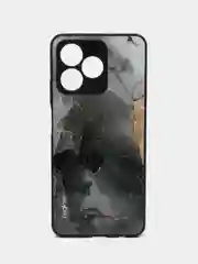 Серый чехол для Realme C51 / C53 / Реалми С51 / С53 / Realme Note 50 пластиковый, глянцевый
