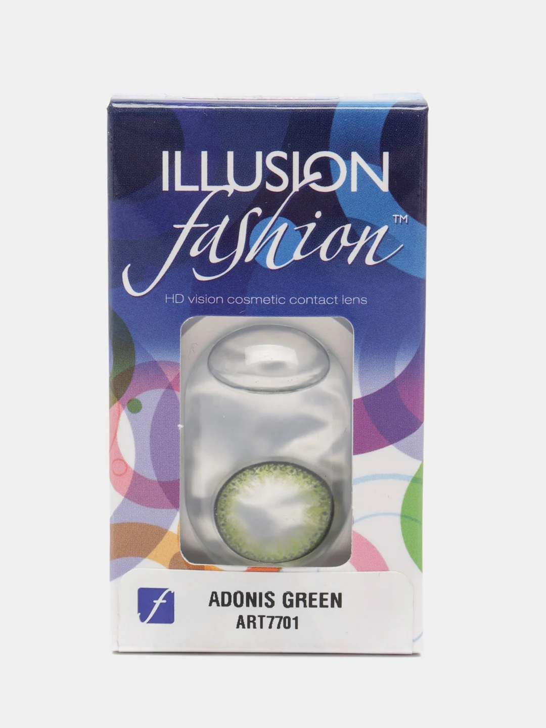 Зеленый цветные контактные линзы ILLUSION fashion adonis, 2 шт, 8, 6, 1 месяц