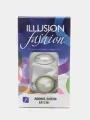Зеленый цветные контактные линзы ILLUSION fashion adonis, 2 шт, 8, 6, 1 месяц