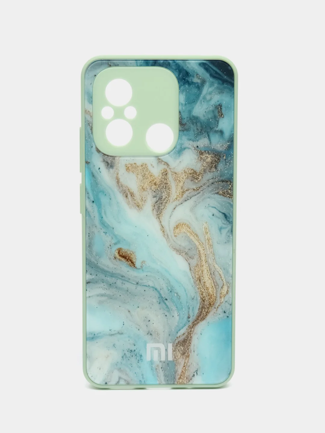 Бирюзовый чехол для Xiaomi Redmi 12C (Сяоми Редми 12С), пластиковый, глянцевый