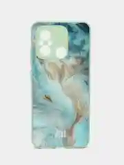 Бирюзовый чехол для Xiaomi Redmi 12C (Сяоми Редми 12С), пластиковый, глянцевый