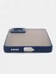 Синий чехол для Xiaomi 12 Lite / Сяоми 12 Лайт пластиковый матовый, с цветными кнопками