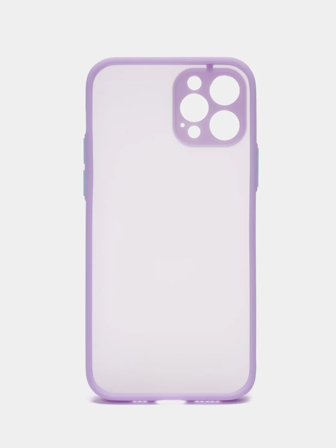 Лавандовый чехол на iPhone 12 Pro / Айфон 12 Про, пластиковый, матовый, с цветными кнопками