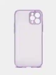 Лавандовый чехол на iPhone 12 Pro / Айфон 12 Про, пластиковый, матовый, с цветными кнопками