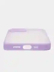Лавандовый чехол на iPhone 12 Pro / Айфон 12 Про, пластиковый, матовый, с цветными кнопками