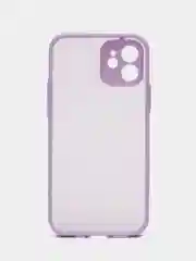 Лавандовый чехол iPhone 12 матовый, с цветными кнопками