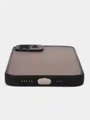 Темно-синий чехол iPhone 12 матовый, с цветными кнопками
