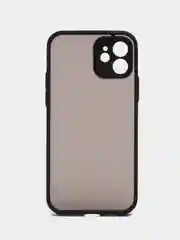 Темно-синий чехол iPhone 12 матовый, с цветными кнопками
