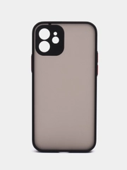 Чехол iPhone 12 матовый, с цветными кнопками